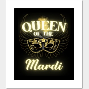 Queen of The Mardi Masquerade Bead Parade Women Men Kids Posters and Art